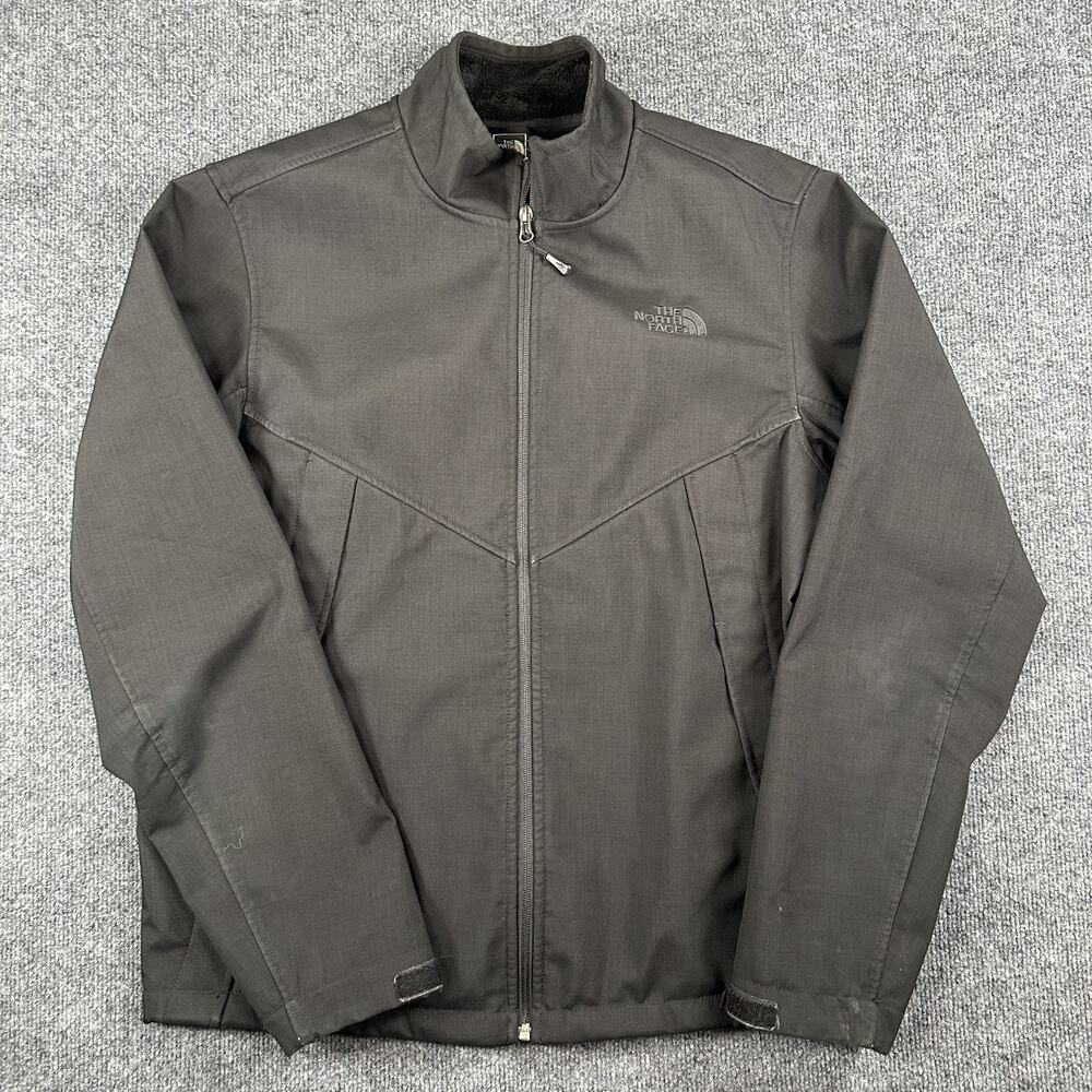 The North Face Men's Apex Softshell Jacket Black Full Zip Fleece Lined Size L